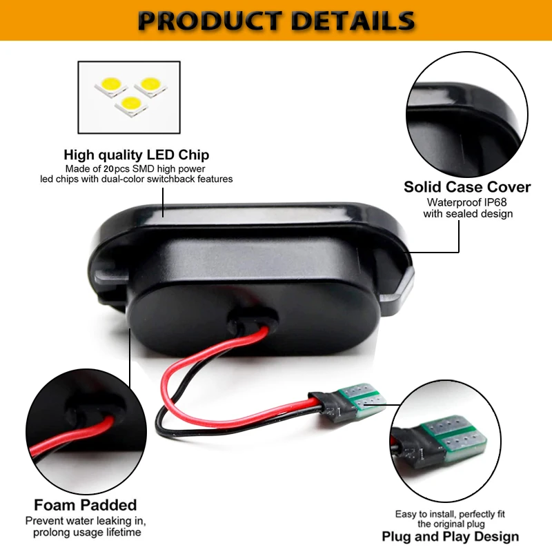 IJDM ũ  ڹ Ǯ LED Ʈ ̵ Ŀ Ʈ, ٰ MK4 Ÿ GTI R32 Ʋ , OEM ̵ Ŀ  ü