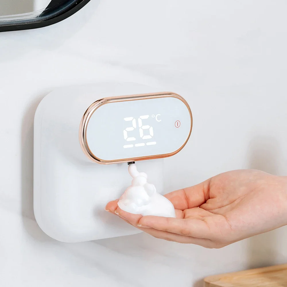 

Automatic Soap Dispenser Induction Foam Washing 1200mAh Hand Household Rechargeable Wall-mounted Small Hand Sanitizer Machine