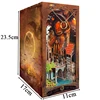 DIY Book Nook Wooden Miniature Model Kit Spirit Valley of The Magic Ring Bookend 3D Puzzle Bookshelf Home Decor Friend Gifts 6
