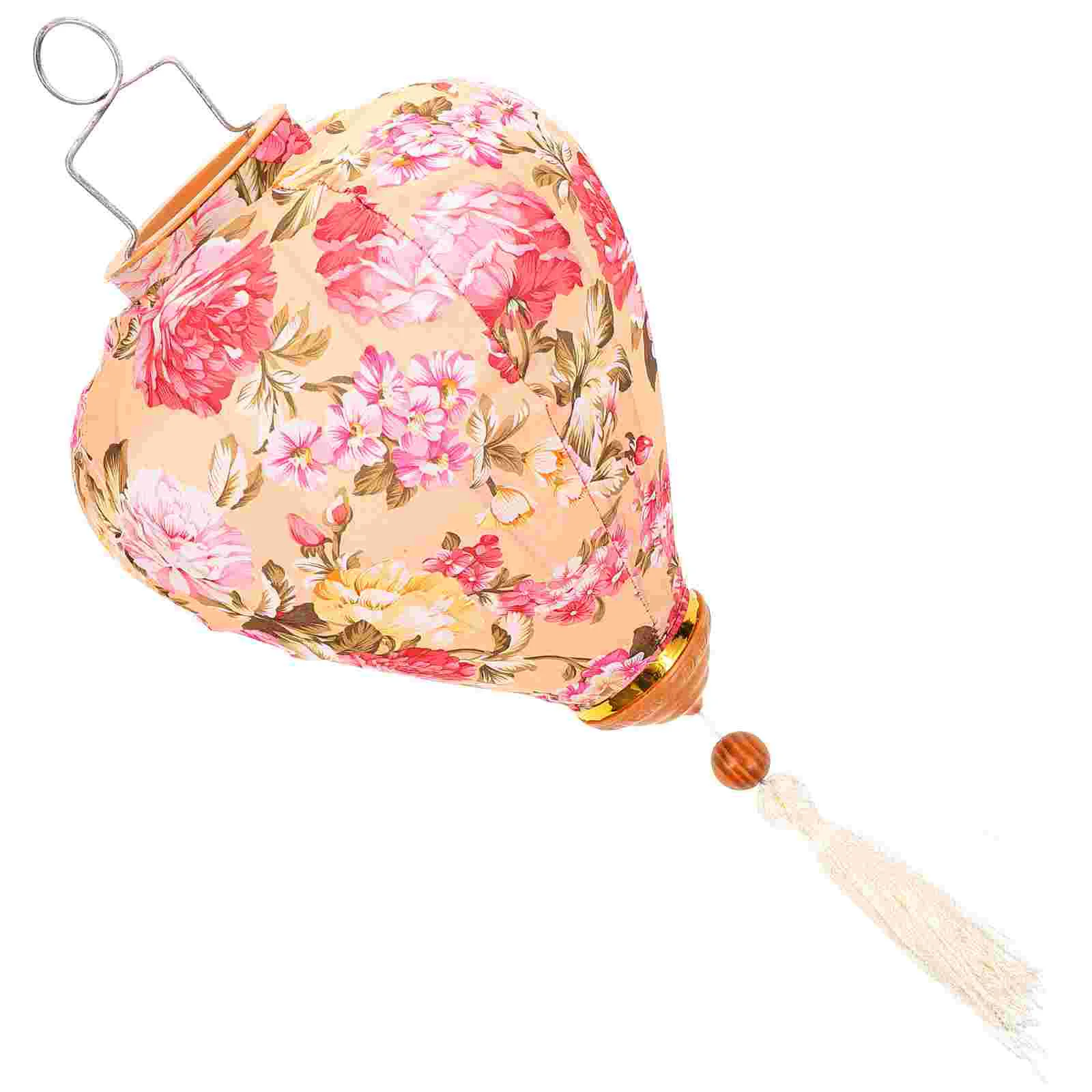 

Подвеска-фонарь в античном стиле, украшение для сада, коридора, цветочный фонарь, Вьетнам, шелковые фонари для улицы средней осени