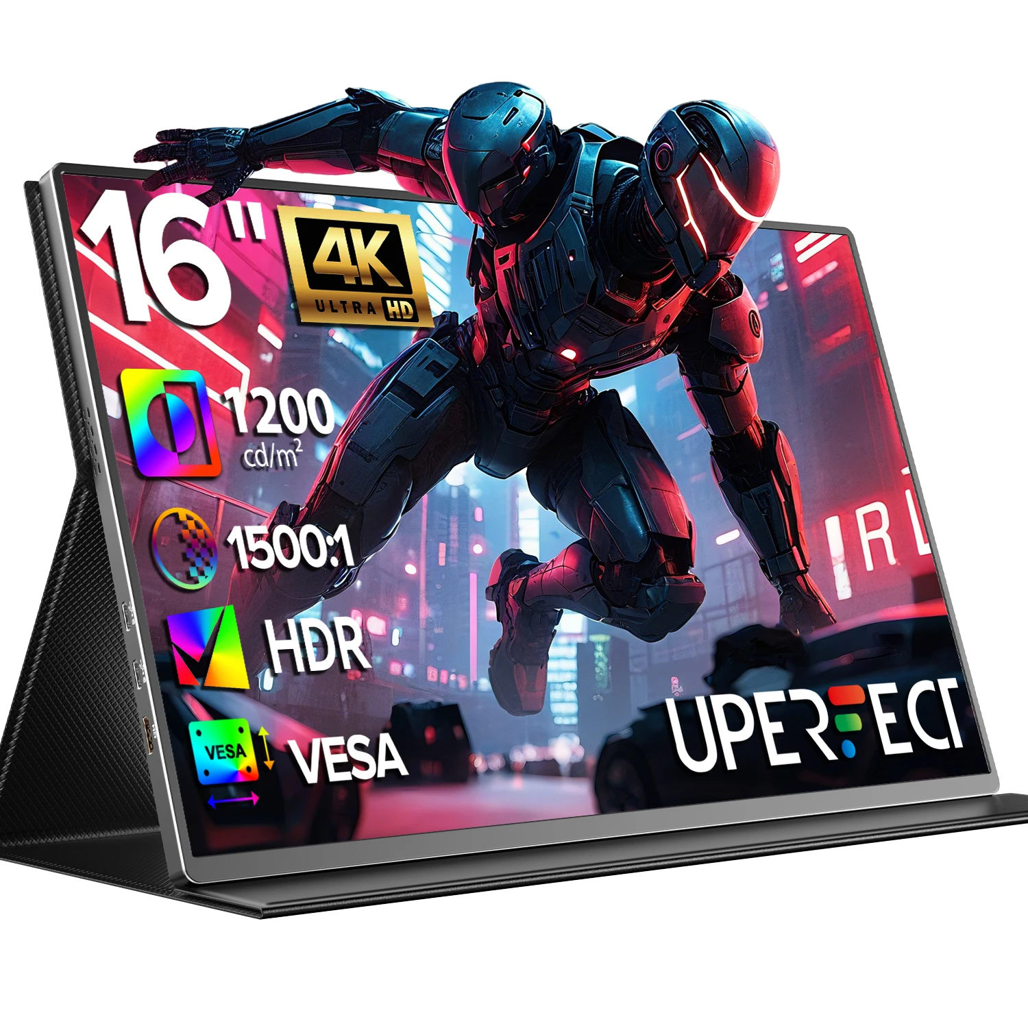 UPERFECT 16インチ 1200Nits 4K ポータブルモニター ノートパソコン用