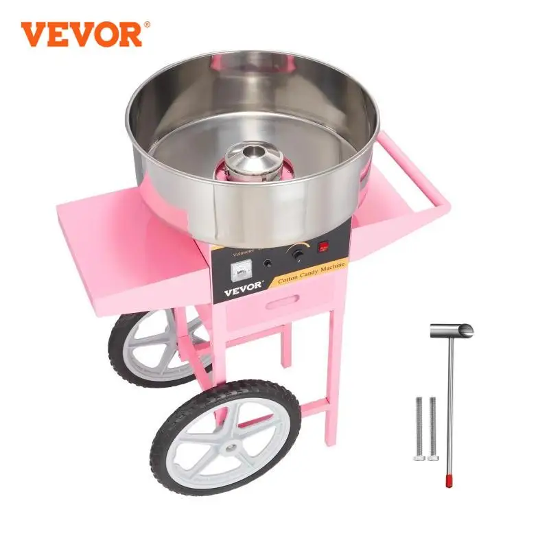 Commercial Electric Cotton Candy Machine with Cart
