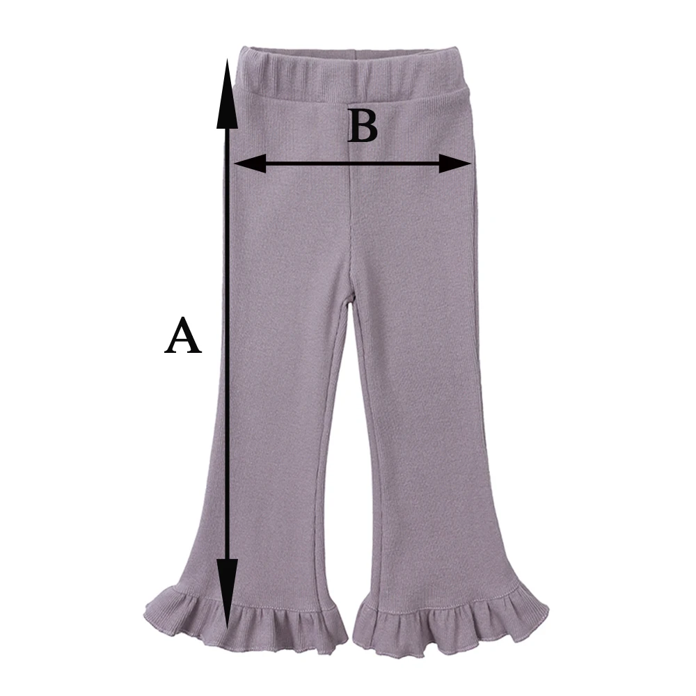 2026 Mädchen Schlaghosen mit Streifenmuster, hochelastische Baumwollhosen, Bootcut für 12M-8T Teenager, lässige Mädchen Rüschenhosen – Detail 8