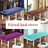 Thicken Velvet Sabnanas Beauty Salon Massage Table Fitted Bed Sheet Skin-Friendly Massage Sheet SPA Bed Cover with Hole 1