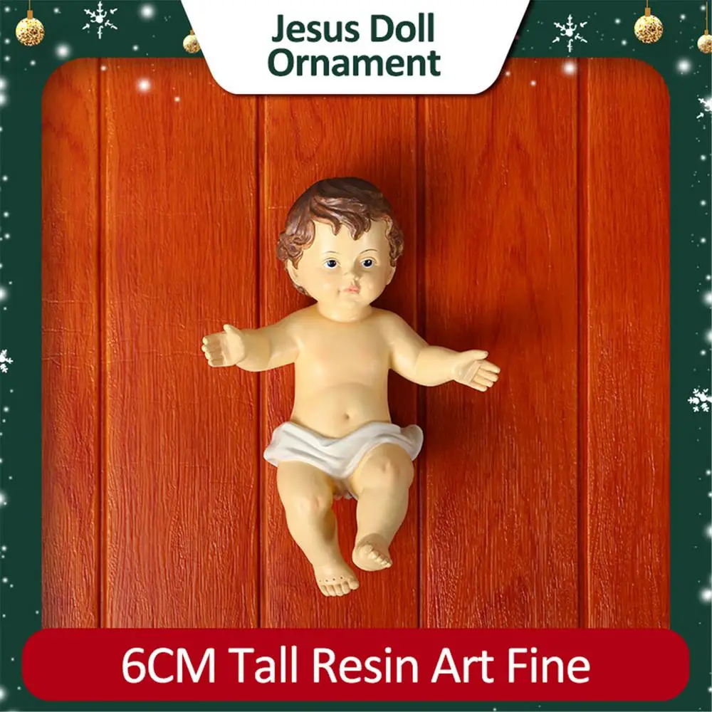 Description Picture 4 of itemJesus Figurine Statue Religious Nativity Holy Ornament Child Home Figurines Adornment Figure Christ Model Resin Crafts Souvenirs