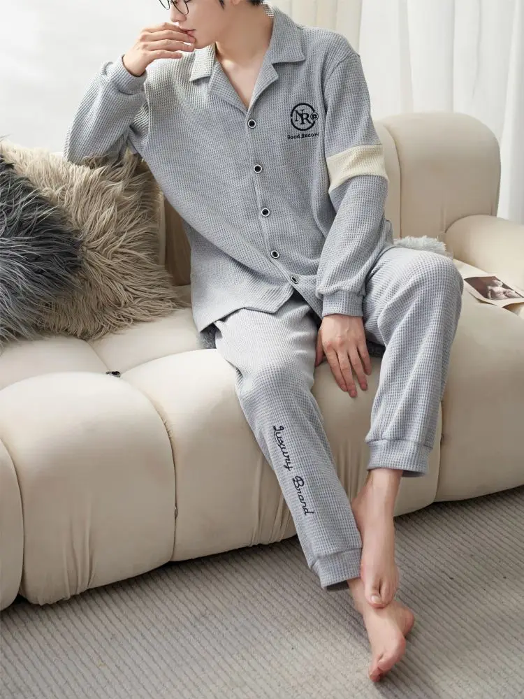 Pajamas for Couples Cotton Pajama Silk Home Clothes New in Men's Sleepwear Mens Pyjamas Nightie Full Body Sleeping Set Quilted