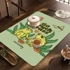 Cartoon Frog Kitchen Dish Mat Absorbent Dining Table Mats Retro Non-slip Placemat Coffee Dish Tableware Mat For Home Decor 3
