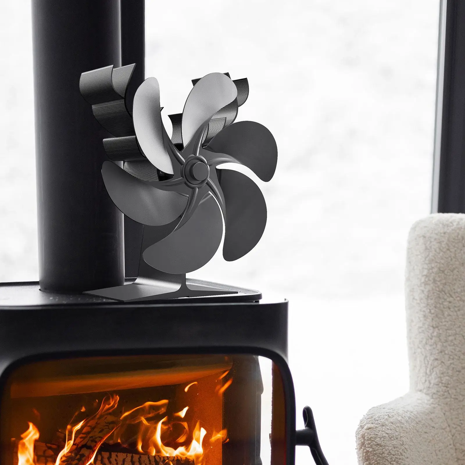 

6 Blades Fireplace Wood Stove Fan for Wood Burning Stove Wood/log Burner