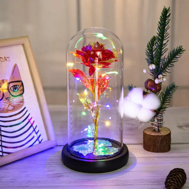 

Artificial Flowerred Roses with Lights Artificial Flowers Red Rose Mothersdaygift Colorful Lights Preserved Rose Preserved Gift