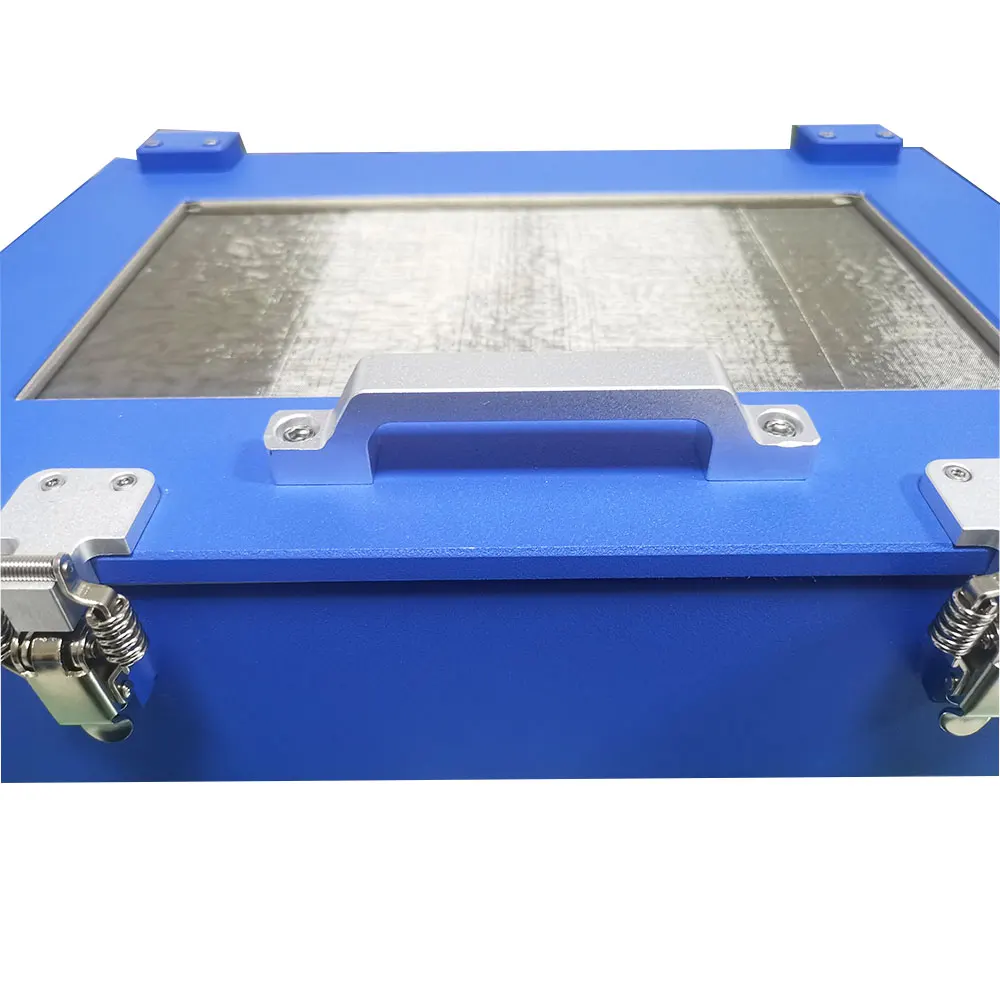 0.8~6GHZ WIFI Emi rf wireless test manual blue color metal plate rf test shield box with visible isolating window