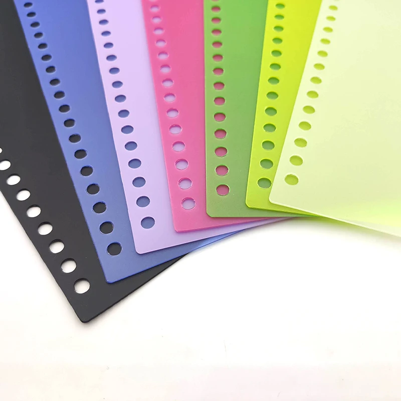 Loose-leaf Book Cover A4 30 Ring A5 20 Hole Round Corner Covers 2 Sheets Colorful Notepad Separator Spiral Binding Accessories