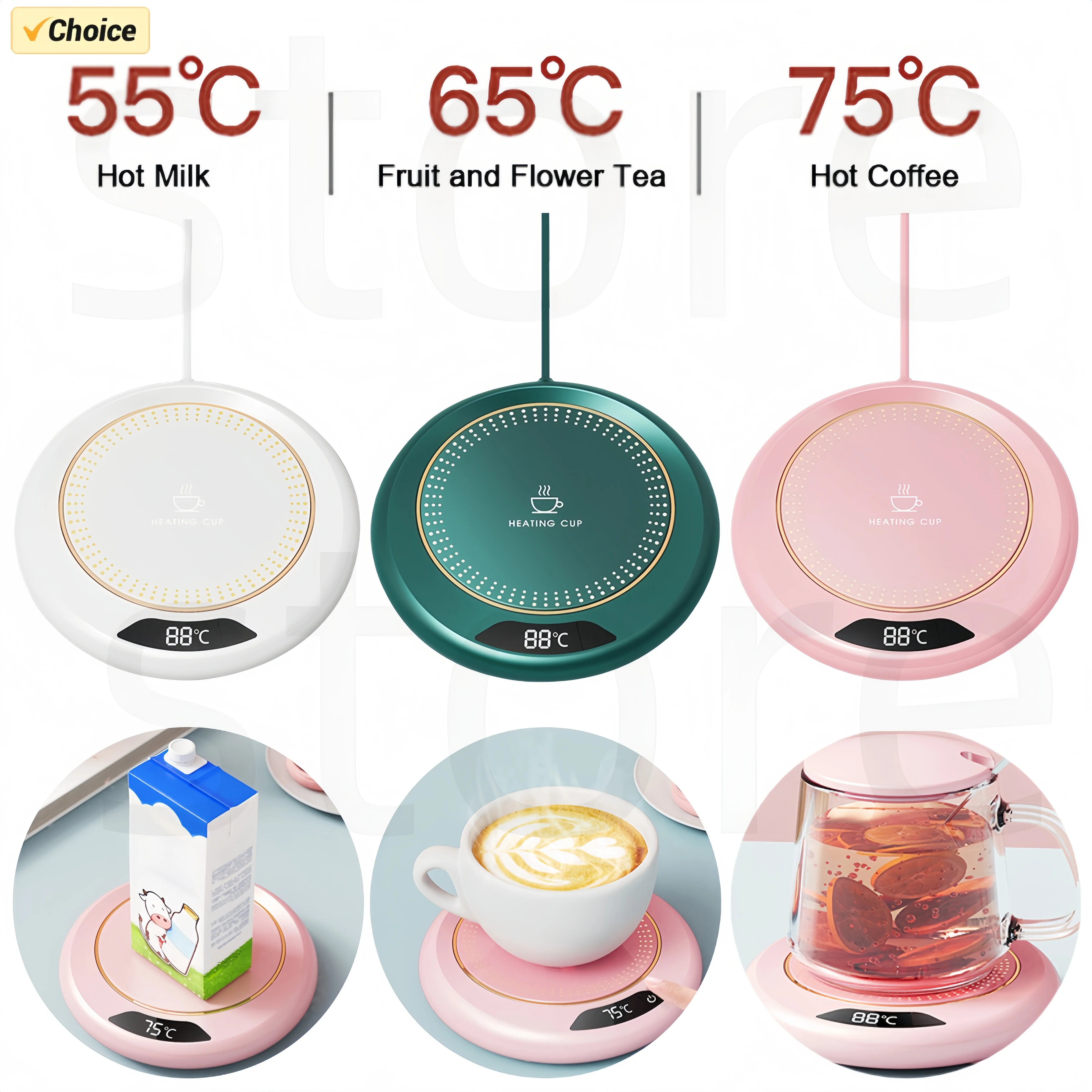 Electric Coffee Mug Warmer Thermostatic Hot Plate