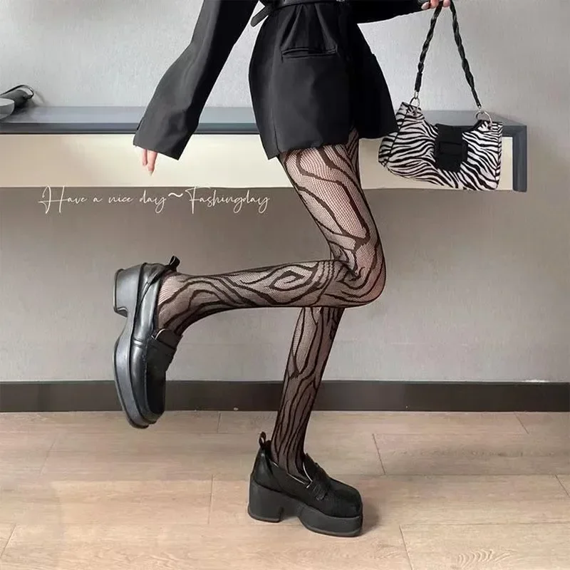 Women Pantyhose Women Tights Women Stockings Fishnet Stockings Women's Sexy Patterned Fishnet Long Mesh Slim Legs Transparent Body