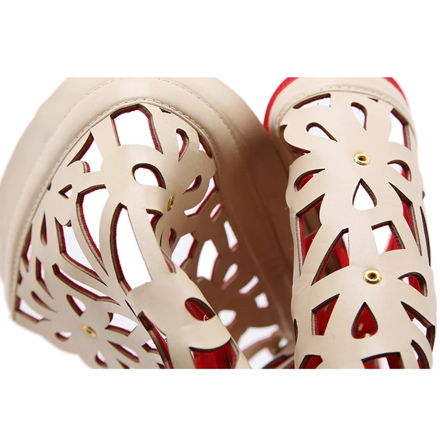 Breathable Flower Flock High Tube Slim Boots Women Sexy Platform Peep Toe Long Boots Ladies Lace Up Super High Heels 16cm Shoes