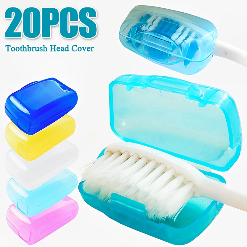 

20/5PCS Toothbrush Head Cover Case Cap Portable Travel Hike Camping Brush Cleaner Protect Teethbrush Storage Organizer Bathroom