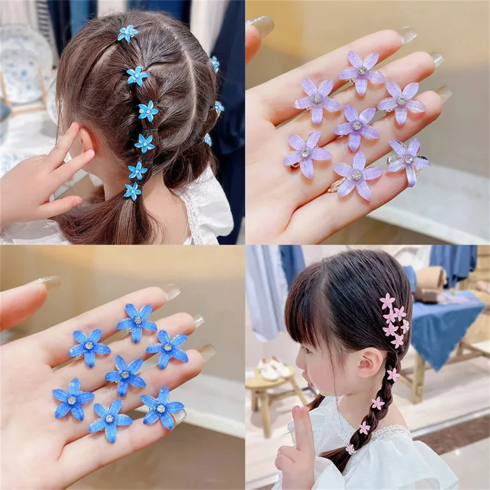Hair clip New Kids Mini Hair Clips For Girls Hair Accessories Braided Hairpin Small Flower Sweet Women Fashion Decoration Barrettes