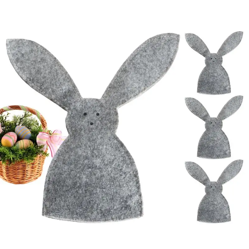 

Felt Bunny Craft 4pcs Bunny Hat For Easter Egg Hunt Felt Decorative Cover Easter Egg Hat Rabbit Hat For School Celebration
