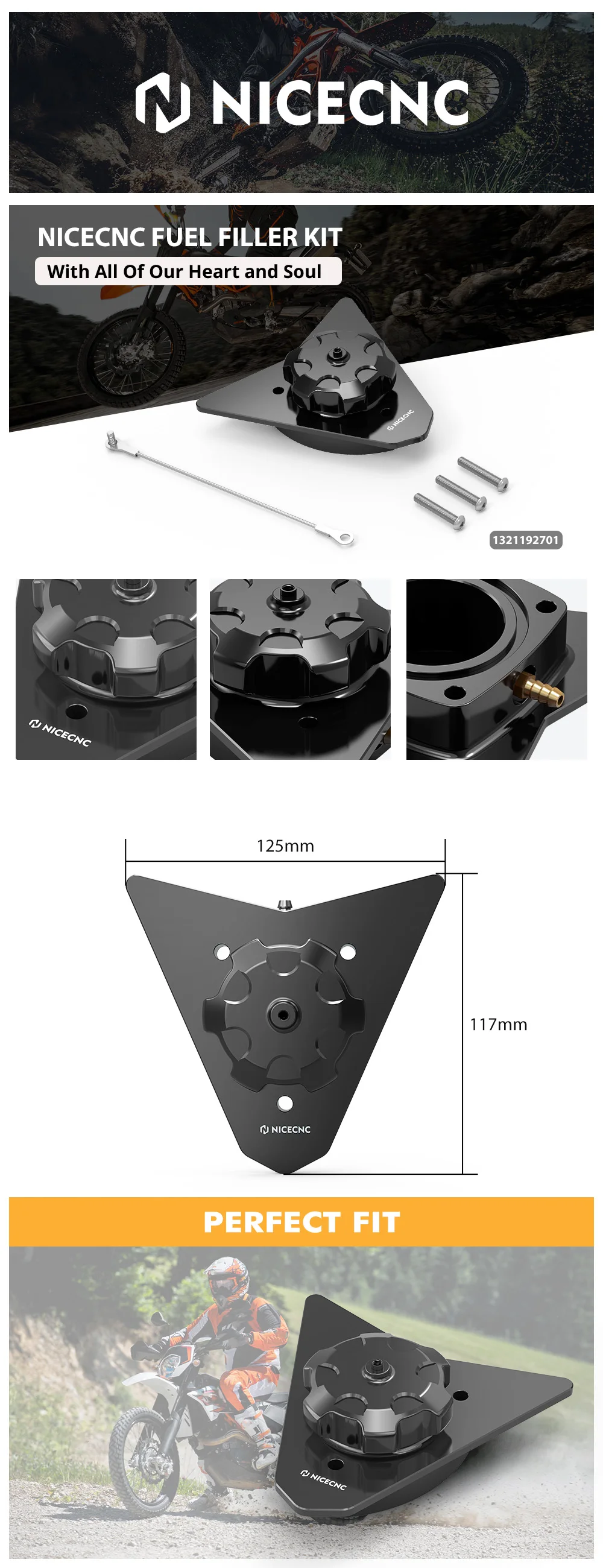Motorrad-Tankdeckel-Abdeckung Schlüsselloser Öl-Tankdeckel für KTM 690 Enduro 690Enduro R 690 SMC 690 SMC R 2008-2018 2017 2016 – Detail 1