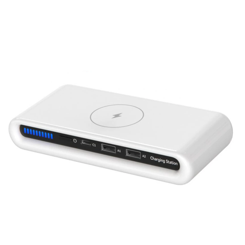 

15W 4 in 1 Wireless Charger Charging Srtation Multi USB Type C Fast Charger with Ambient Light for IPhone12 13