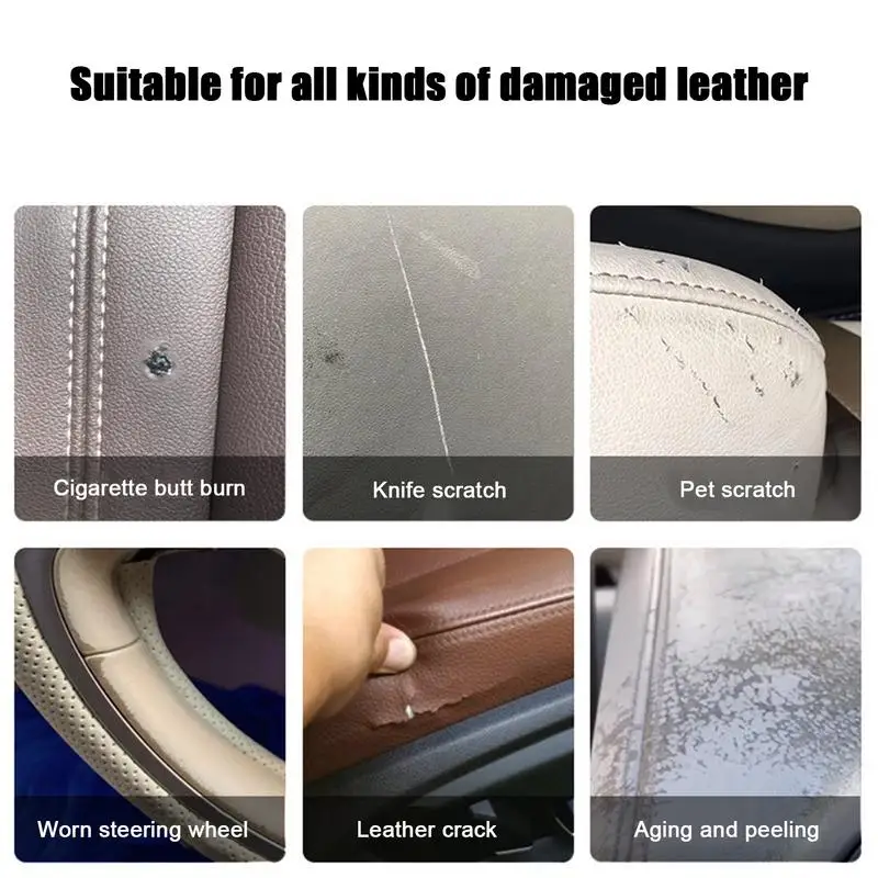 Car Care Liquid Kit Leather Skin Refurbish Repair Tool Auto Seat Sofa Coats Holes Scratch Cracks Restoration For Shoe For Car
