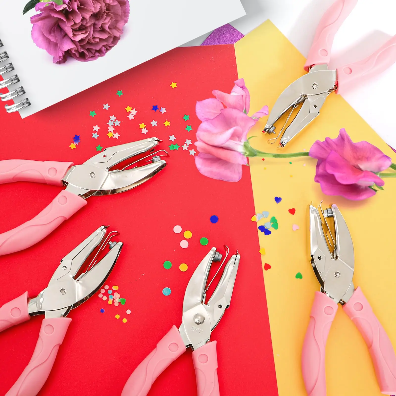 Cute Single Hole Puncher Scrapbooking Paper Punches Kawaii Star Heart Circle Hole Punch DIY Craft Shape Cutter Perforator 2024 - 5