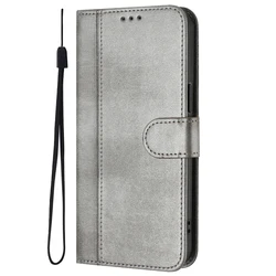 Magnetic Leather Wallet Flip Case with Card Holder - Premium Protective Phone Cover for Nokia HMD Pulse Plus (GRAY)