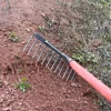 4/7/9/12 Teeth Manganese Steel Integrated Molding Grass Raffle Loose Soil Rake Farm Tools Weeding Rake Iron Rake Agricultural 3