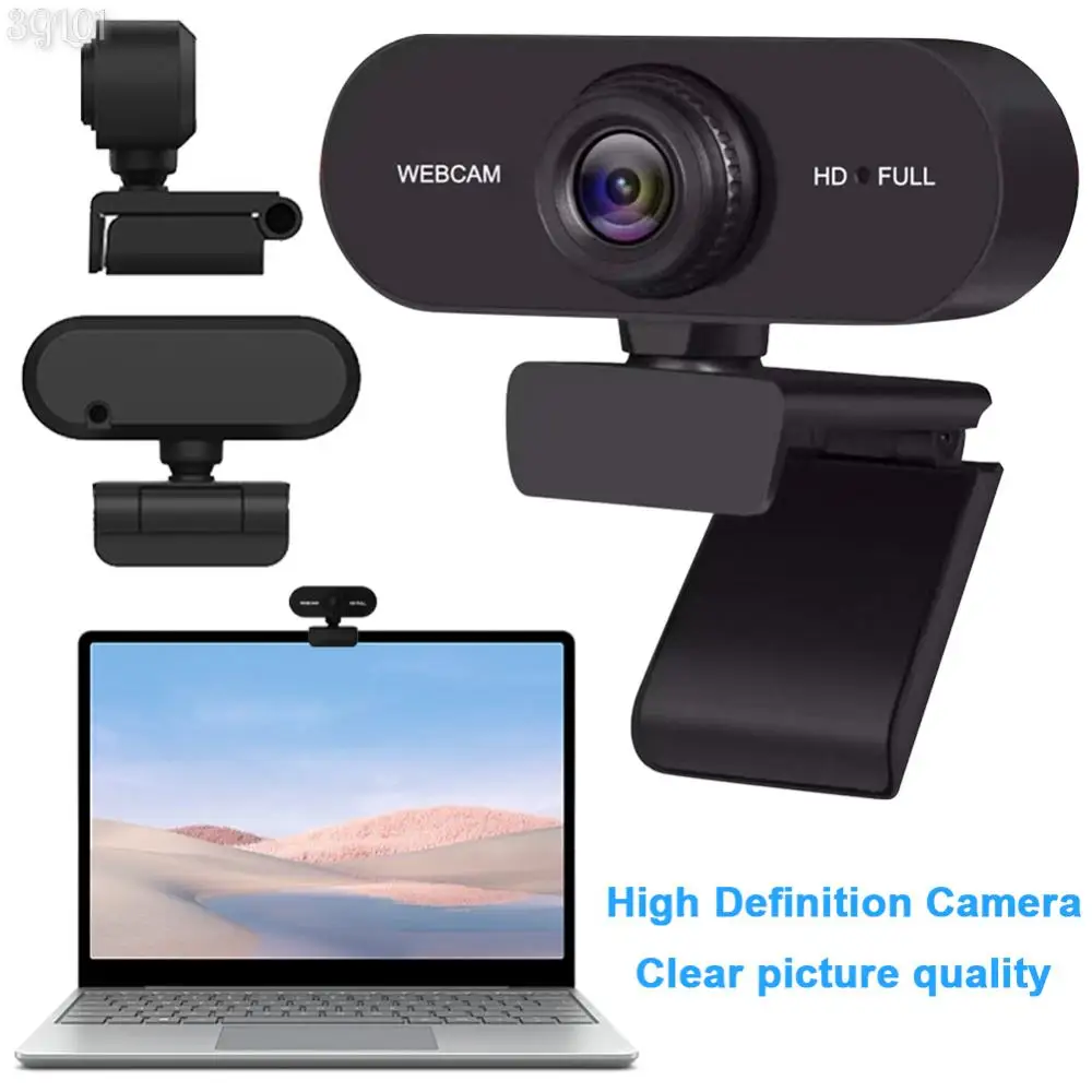 PC Webcam USB HD 1080P/2K Computer Web Camera Plug and Play with Microphone Business Webcam for PC/Laptop Conferencing and Video Calling