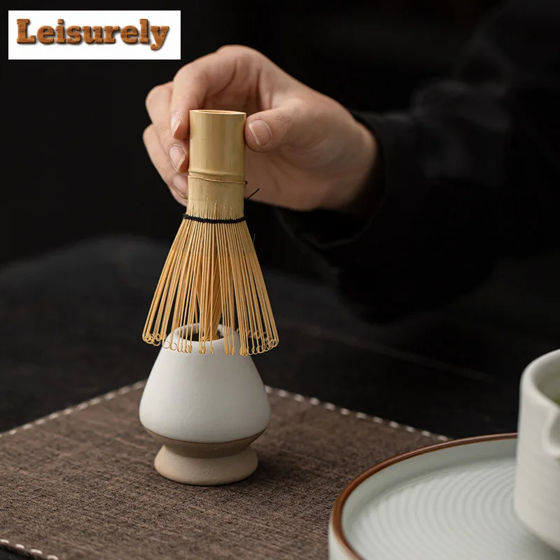 Ru Kiln Tea Set Complete Set Whisk Batidor Japanese Matcha Set Kit Green Tea Powder Tea Making Bamboo Tranditional Tea Sets Gift
