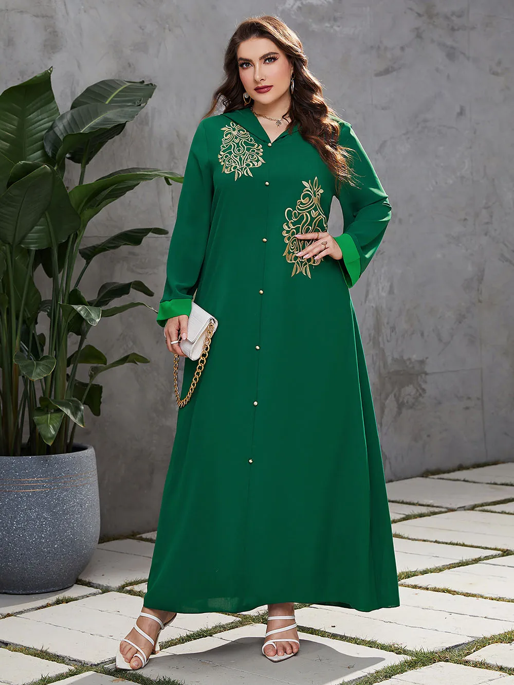 Eid Djellaba Abaya Dubai Soft Embroidery Muslim Dress Silky Kimono Arab Turkey Women Robe Hooded Oversized Clothes Islam Kaftan