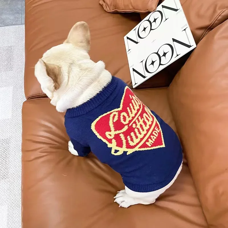 

Модная зимняя одежда для собак, цвет Френч-бульдог, шнауцер, свитер для маленьких и средних собак, теплый удобный дизайн