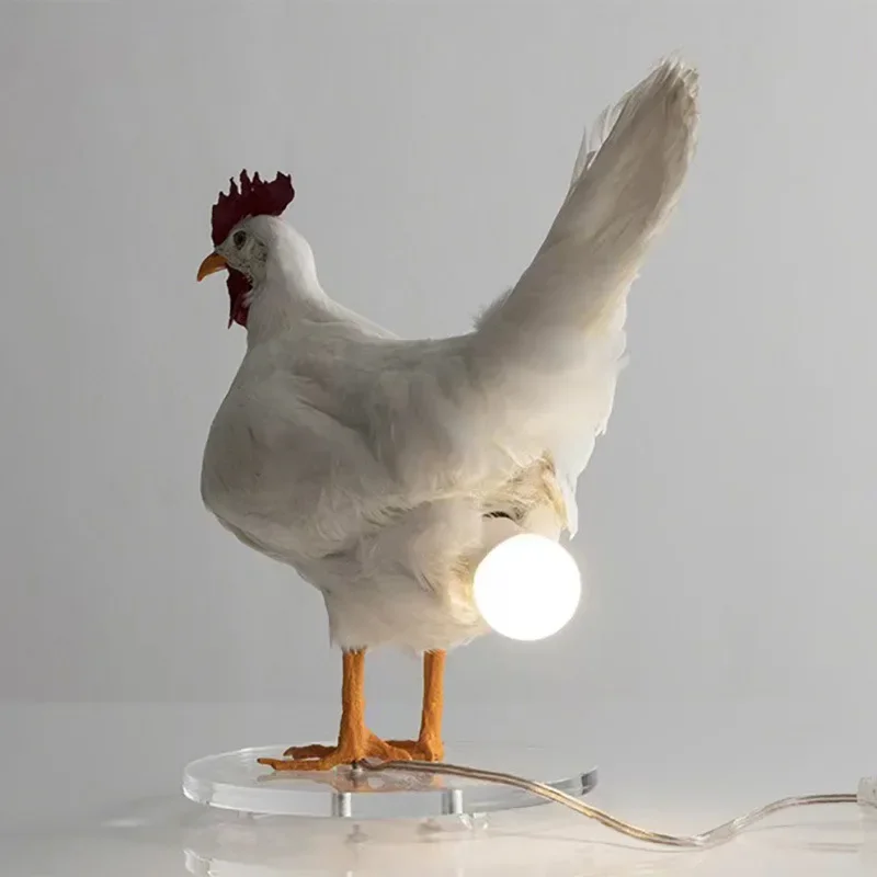 1~2PCS Chicken LampNight Lights Simulated Animal Easter Home Decor Party Carnival  Chick Decor Night Light Ornaments Table Lamp 5