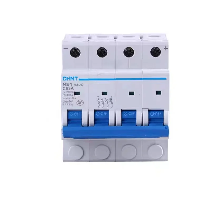 Chint 1P 2P 4P DC250V DC500V DC1000V NB1-63DC Zonne-energie Fotovoltaïsche Dc Mini Circuit Breaker Mcb 16A 32A 40A 50A 63A