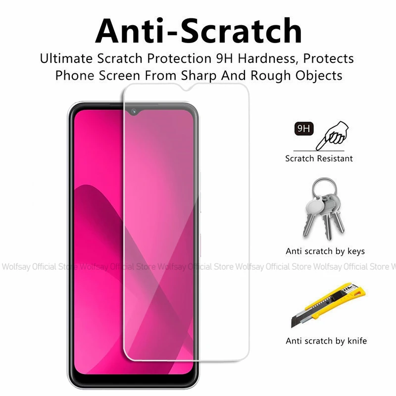 2/4PCS Screen Protector For T-Mobile T Phone 2 5G Tempered Glass For T-Mobile T Phone 2 5G Full Glue Cover Screen Phone Glass 4