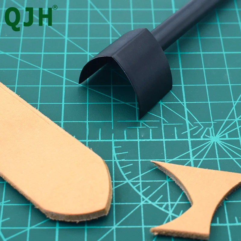 QJH 가죽 V 펀치 펀치 V 자형 가죽 공예 펀치 도구, 벨트 테일 도마 가죽 펀치 커터 도구 펀치 프로세서