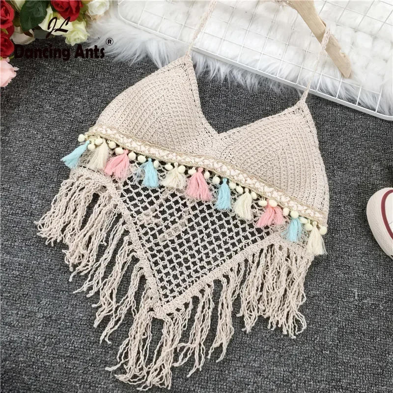 cute tops women  halter top  ropa de mujer sexy crochet camisole women hollow out crochet tanks tops