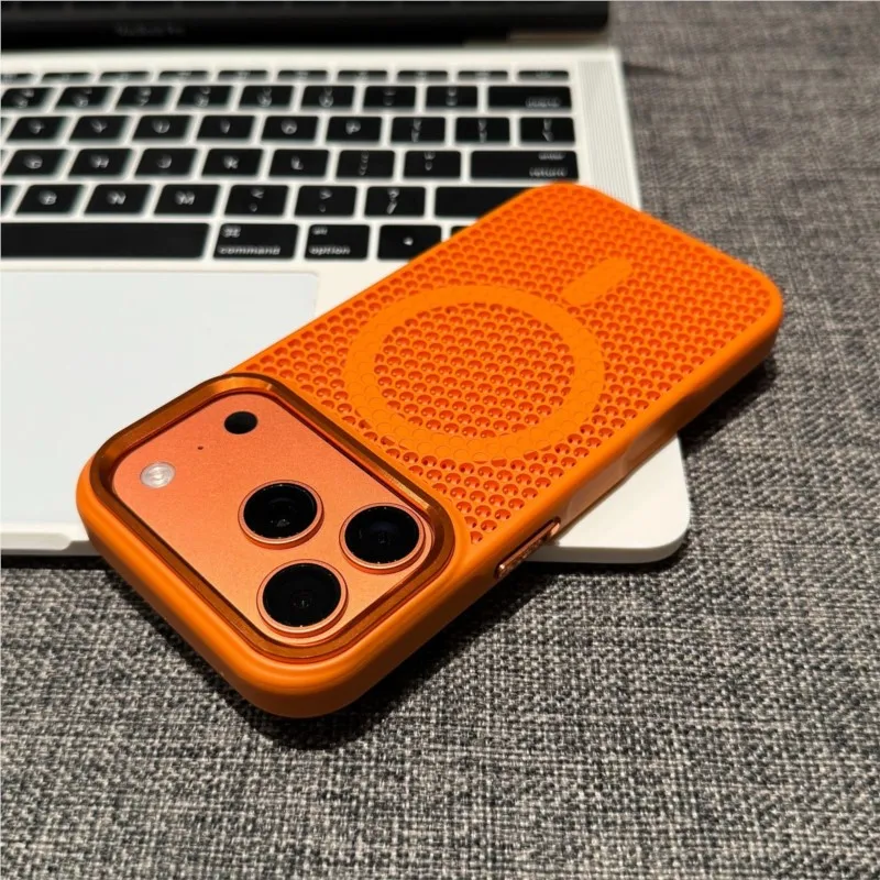 Breathable Magnetic Mesh Phone Case with Magsafe Wireless Charging Compatibility
