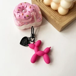 Charming Acrylic Cartoon Balloon Dog Keychain for Women - Whimsical Jewelry & Bag Accessory Gift (Rose red)