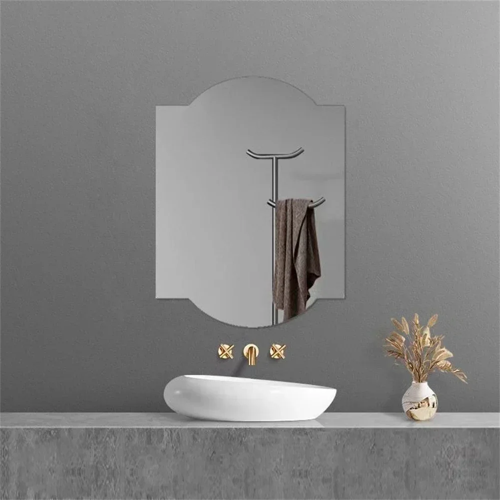 Irregular Mirror Nordic Bathroom Acrylic Wall Decorative Mirrors Shatterproof Cloud Shape Wall Mirror Stickers Home Decoration 2