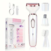 4 In 1 Electric Lady Shaver, Body Hair Removal Epilator, Painless Cordless Trimmer Razor, Gifts For Women 1