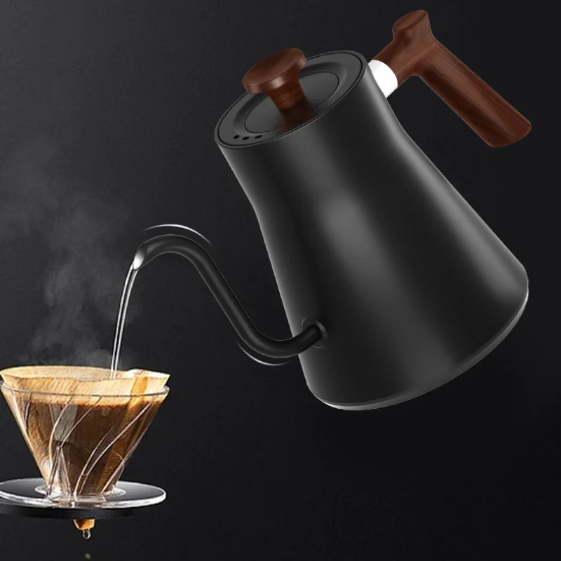 304 스테인리스 스틸 라이너 구즈넥 전기 커피 주전자, 40-100 ℃ 조절 가능, 110V, 220V, 1200W