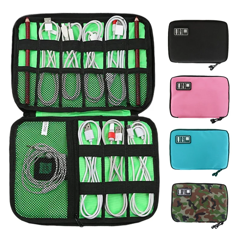 Gadget Cable Organizer Bag Travel Digital Electronic Accessories Storage Bag USB Charger Power Bank Holder Cable Case Kit Bags 1