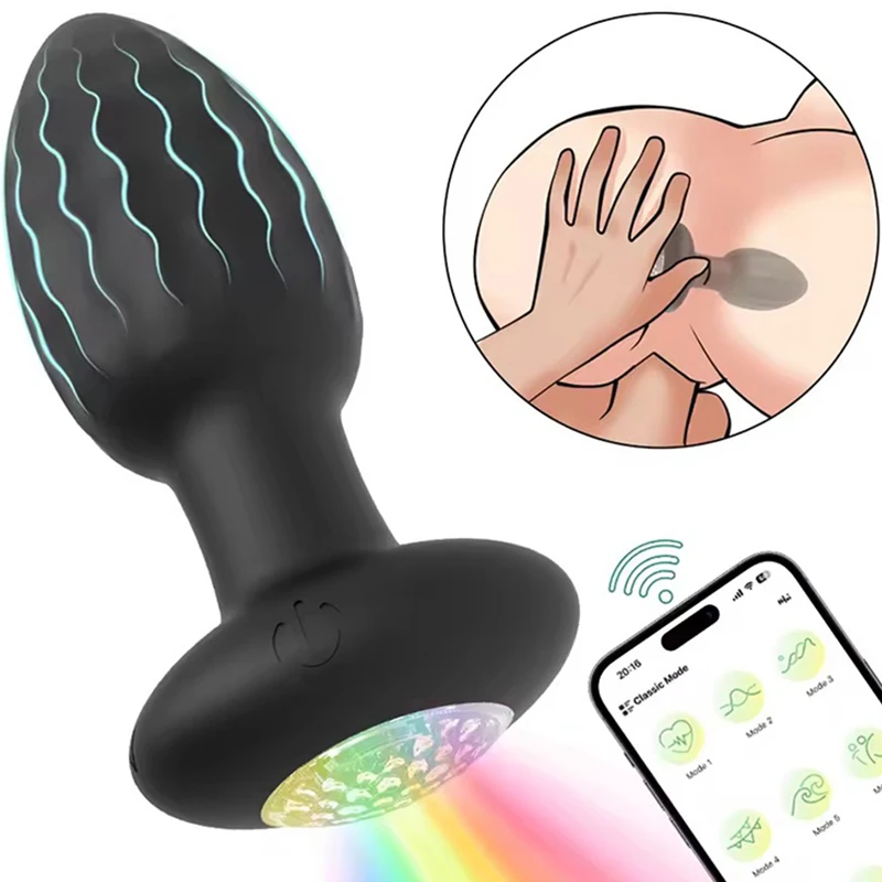 Sex Toys  2In 1Anal Plug Penetration Vagina Vibrator Masturbation Tools for Couple Anal Masturbator Adult Toy Sex Machine