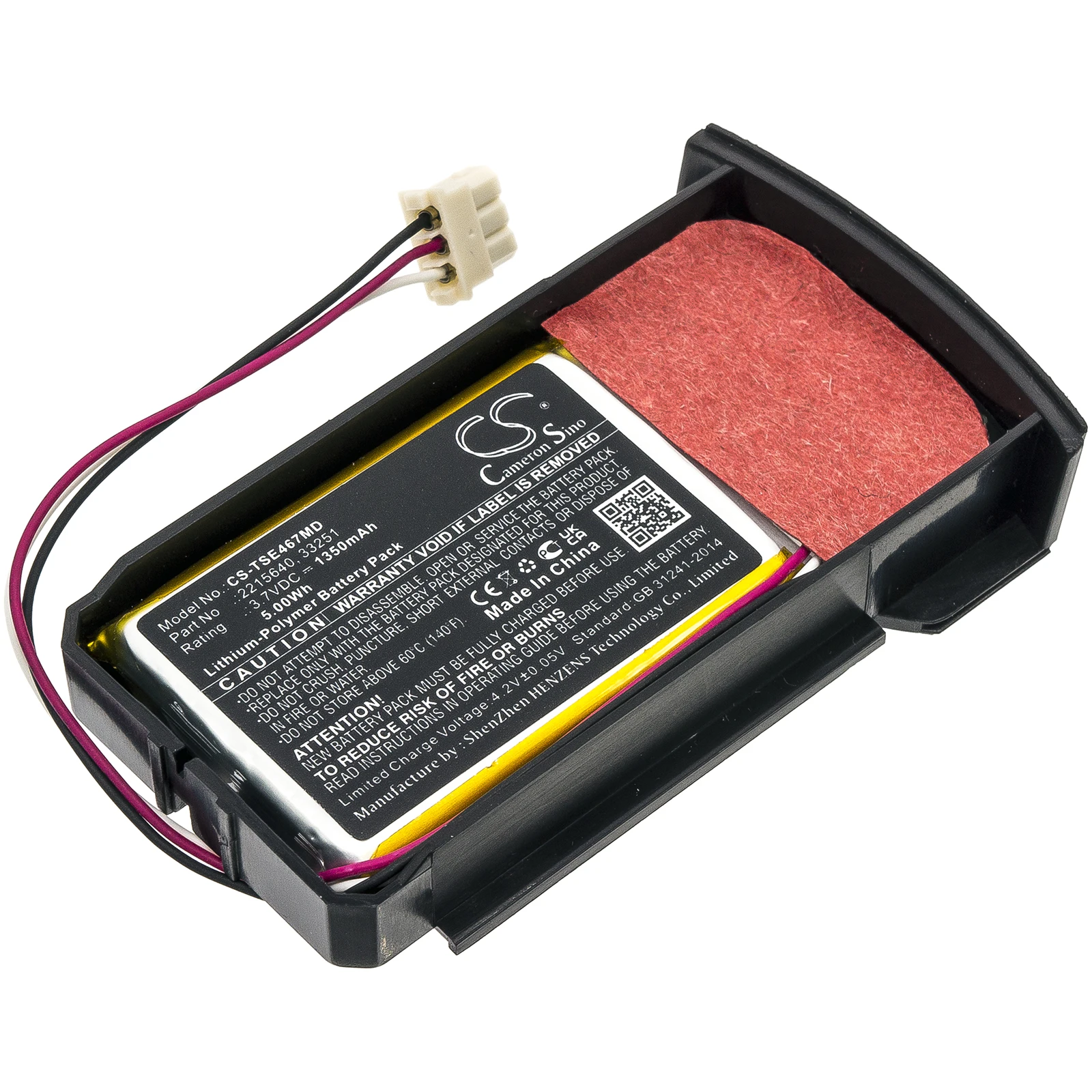 

CS Medical Battery for Thermo Scientific E1 Clip Tip 4671 Single Channel 4672 Multichannel Fits 2215640 33251 1350mAh/5.00Wh