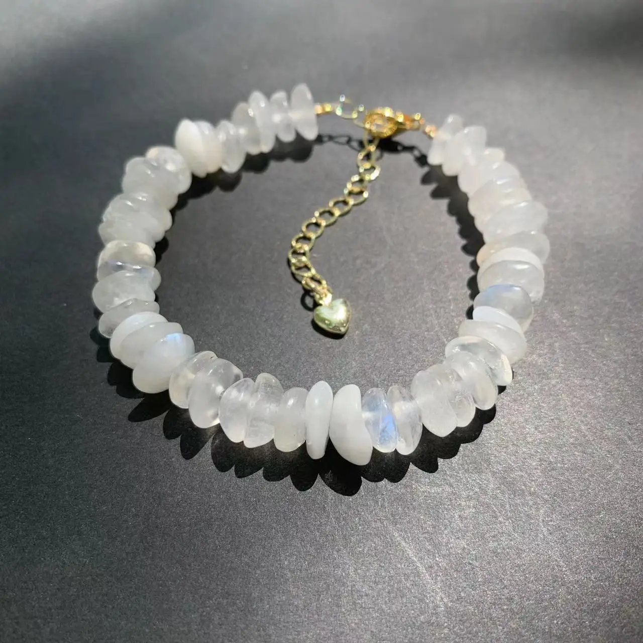Irregular Natural Moonstone Beads Bracelet Blue Light  Jewelry Wholesale GEM Beads Healing Women Men Jewelry Gifts