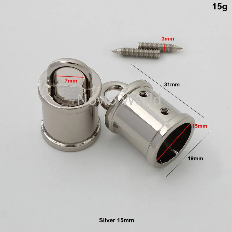 10-50 조각 2 색 15mm 5/8 신제품 금속 모자 DIY 가죽 가방 장식 문자열 술 끝 모자 지갑 액세서리