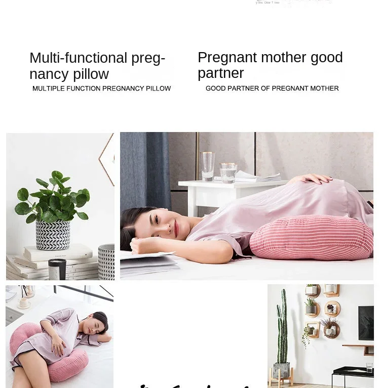 U-shaped Pillow Lumbar Support Abdominal Sleeping Pillow Washed Cotton Pregnancy Multifunctional Cotton Pregnancy