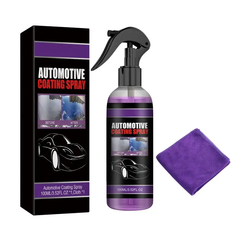 Ceramic Coating Spray 3 In 1 Ceramic Coating Protection High Protection Quick Coating Spray 100ml Coating Agent Spray For Cars yun yiisfantiscratch ceramic coating clear self heal thick roll ppf transparent paint protection automotive tpubodycar wrap film