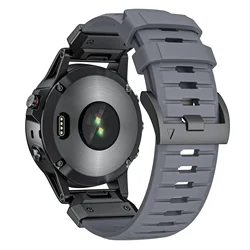 Durable Quick Fit Rubber & Metal Strap - Comfortable Band for Large Smartwatches (Rubber - gray A)