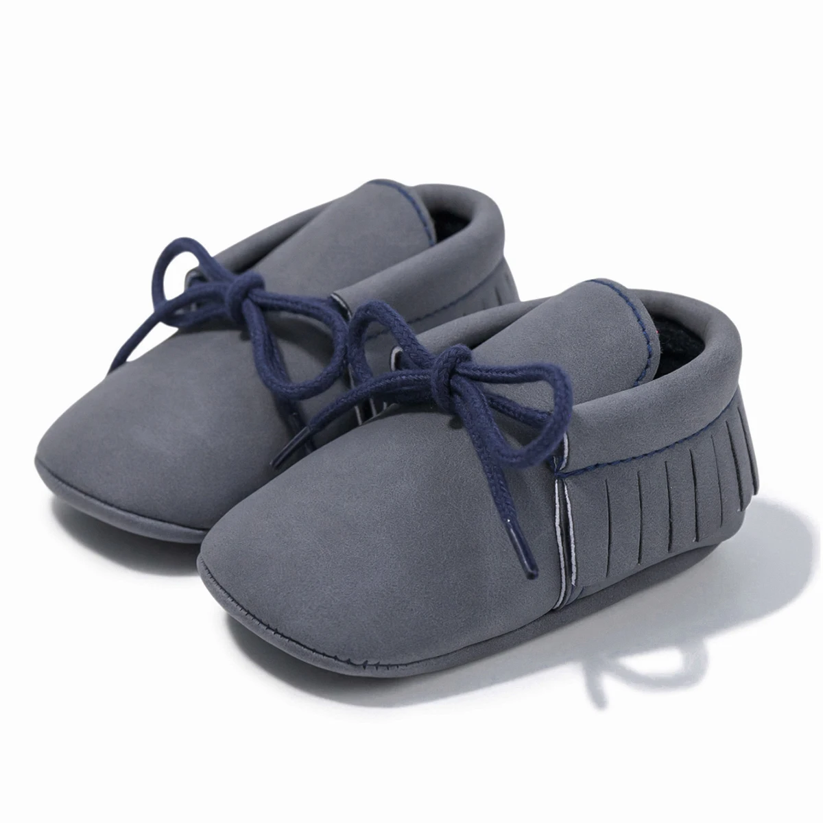Baby Shoes Soft Sole Shoes Suede Shoes Meckior Baby Shoes Newborn Infant Boy Girl Classical Lace-up Tassels Suede Sofe Anti-slip Toddler Crib Crawl Shoes Moccasins